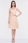 ColsBM Heavenly Peach Puree Glamorous A-line Bateau Sleeveless Zip up Appliques Bridesmaid Dresses