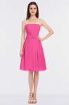 ColsBM Heavenly Rose Pink Glamorous A-line Bateau Sleeveless Zip up Appliques Bridesmaid Dresses