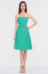 ColsBM Heavenly Viridian Green Glamorous A-line Bateau Sleeveless Zip up Appliques Bridesmaid Dresses