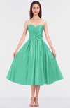 ColsBM Kallie Mint Green Gorgeous A-line Strapless Sleeveless Flower Bridesmaid Dresses
