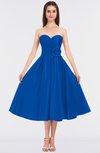ColsBM Kallie Royal Blue Gorgeous A-line Strapless Sleeveless Flower Bridesmaid Dresses