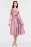 ColsBM Ellison Baby Pink Mature A-line Asymmetric Neckline Sleeveless Zip up Bridesmaid Dresses