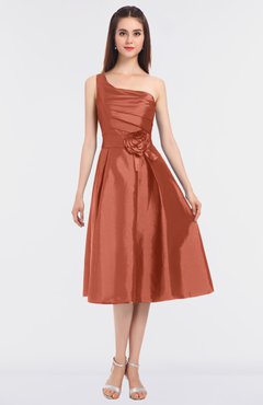 ColsBM Ellison Crabapple Mature A-line Asymmetric Neckline Sleeveless Zip up Bridesmaid Dresses