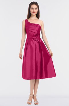 ColsBM Ellison Fuschia Mature A-line Asymmetric Neckline Sleeveless Zip up Bridesmaid Dresses