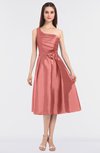 ColsBM Ellison Peach Blossom Mature A-line Asymmetric Neckline Sleeveless Zip up Bridesmaid Dresses