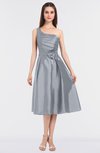 ColsBM Ellison Silver Mature A-line Asymmetric Neckline Sleeveless Zip up Bridesmaid Dresses