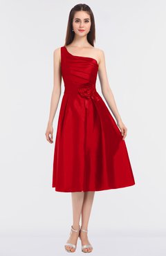 ColsBM Ellison Tomato Mature A-line Asymmetric Neckline Sleeveless Zip up Bridesmaid Dresses