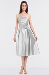 ColsBM Ellison White Mature A-line Asymmetric Neckline Sleeveless Zip up Bridesmaid Dresses