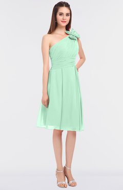 ColsBM Dalary Honeydew Classic A-line Asymmetric Neckline Sleeveless Criss-cross Straps Knee Length Bridesmaid Dresses