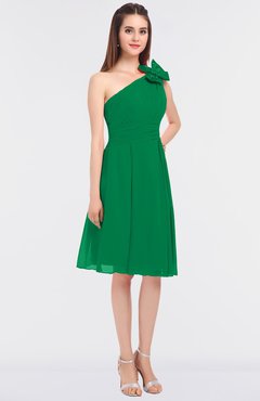 ColsBM Dalary Jelly Bean Classic A-line Asymmetric Neckline Sleeveless Criss-cross Straps Knee Length Bridesmaid Dresses