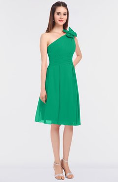 ColsBM Dalary Pepper Green Classic A-line Asymmetric Neckline Sleeveless Criss-cross Straps Knee Length Bridesmaid Dresses
