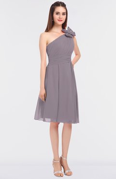 ColsBM Dalary Sea Fog Classic A-line Asymmetric Neckline Sleeveless Criss-cross Straps Knee Length Bridesmaid Dresses