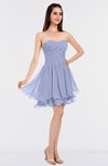 ColsBM Makenna Blue Heron Glamorous A-line Strapless Sleeveless Mini Beaded Bridesmaid Dresses