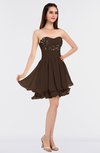 ColsBM Makenna Copper Glamorous A-line Strapless Sleeveless Mini Beaded Bridesmaid Dresses