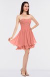 ColsBM Makenna Desert Flower Glamorous A-line Strapless Sleeveless Mini Beaded Bridesmaid Dresses