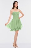 ColsBM Makenna Gleam Glamorous A-line Strapless Sleeveless Mini Beaded Bridesmaid Dresses