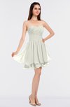 ColsBM Makenna Ivory Glamorous A-line Strapless Sleeveless Mini Beaded Bridesmaid Dresses