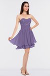 ColsBM Makenna Lilac Glamorous A-line Strapless Sleeveless Mini Beaded Bridesmaid Dresses