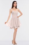 ColsBM Makenna Silver Peony Glamorous A-line Strapless Sleeveless Mini Beaded Bridesmaid Dresses