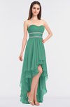 ColsBM Cynthia Beryl Green Elegant A-line Strapless Sleeveless Zip up Floor Length Bridesmaid Dresses