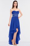 ColsBM Cynthia Bristol Blue Elegant A-line Strapless Sleeveless Zip up Floor Length Bridesmaid Dresses