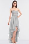 ColsBM Cynthia Dove Grey Elegant A-line Strapless Sleeveless Zip up Floor Length Bridesmaid Dresses