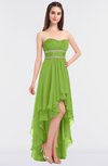ColsBM Cynthia Greenery Elegant A-line Strapless Sleeveless Zip up Floor Length Bridesmaid Dresses