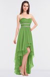 ColsBM Cynthia Kiwi Green Elegant A-line Strapless Sleeveless Zip up Floor Length Bridesmaid Dresses