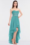 ColsBM Cynthia Lake Blue Elegant A-line Strapless Sleeveless Zip up Floor Length Bridesmaid Dresses