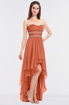 ColsBM Cynthia Persimmon Elegant A-line Strapless Sleeveless Zip up Floor Length Bridesmaid Dresses