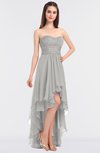 ColsBM Cynthia Platinum Elegant A-line Strapless Sleeveless Zip up Floor Length Bridesmaid Dresses