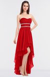 ColsBM Cynthia Red Elegant A-line Strapless Sleeveless Zip up Floor Length Bridesmaid Dresses