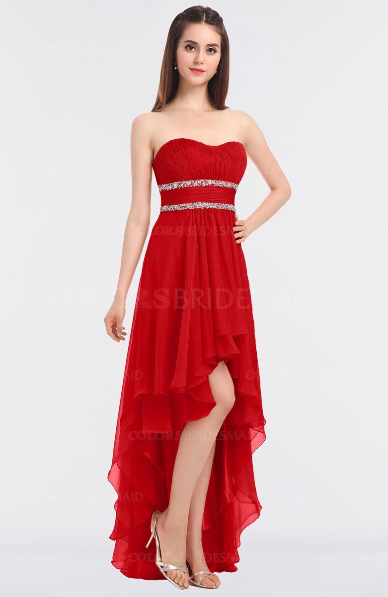 Red Strapless Bridesmaids Dresses ...