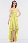 ColsBM Cynthia Wax Yellow Elegant A-line Strapless Sleeveless Zip up Floor Length Bridesmaid Dresses