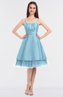 ColsBM Raelyn Ice Blue Princess Spaghetti Sleeveless Zip up Knee Length Bridesmaid Dresses