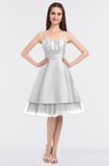 ColsBM Raelyn White Princess Spaghetti Sleeveless Zip up Knee Length Bridesmaid Dresses
