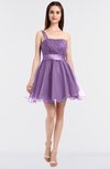 ColsBM Lucille Begonia Princess Ball Gown Asymmetric Neckline Zip up Mini Ruching Bridesmaid Dresses