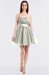 ColsBM Lucille Cream Princess Ball Gown Asymmetric Neckline Zip up Mini Ruching Bridesmaid Dresses