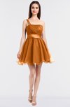 ColsBM Lucille Mango Princess Ball Gown Asymmetric Neckline Zip up Mini Ruching Bridesmaid Dresses