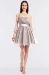 ColsBM Lucille Petal Pink Princess Ball Gown Asymmetric Neckline Zip up Mini Ruching Bridesmaid Dresses