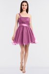 ColsBM Lucille Rosebloom Princess Ball Gown Asymmetric Neckline Zip up Mini Ruching Bridesmaid Dresses