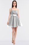 ColsBM Lucille White Princess Ball Gown Asymmetric Neckline Zip up Mini Ruching Bridesmaid Dresses