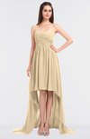ColsBM Skye Apricot Gelato Sexy A-line Strapless Zip up Sweep Train Ruching Bridesmaid Dresses