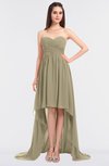 ColsBM Skye Candied Ginger Sexy A-line Strapless Zip up Sweep Train Ruching Bridesmaid Dresses