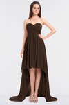 ColsBM Skye Copper Sexy A-line Strapless Zip up Sweep Train Ruching Bridesmaid Dresses