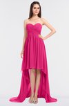 ColsBM Skye Fandango Pink Sexy A-line Strapless Zip up Sweep Train Ruching Bridesmaid Dresses