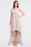 ColsBM Skye Light Pink Sexy A-line Strapless Zip up Sweep Train Ruching Bridesmaid Dresses