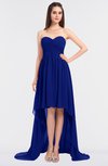 ColsBM Skye Nautical Blue Sexy A-line Strapless Zip up Sweep Train Ruching Bridesmaid Dresses