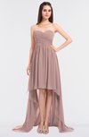 ColsBM Skye Nectar Pink Sexy A-line Strapless Zip up Sweep Train Ruching Bridesmaid Dresses
