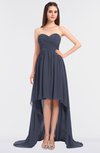 ColsBM Skye Nightshadow Blue Sexy A-line Strapless Zip up Sweep Train Ruching Bridesmaid Dresses
